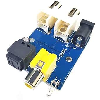 Taidacent CS8416 CS434 24 Bit 192KHz Coaxial Optical Fiber DAC Decoder ...