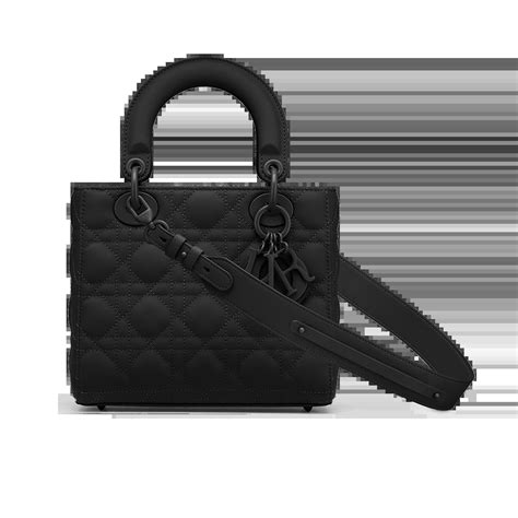Small Lady Dior My ABCDior Bag Black Ultramatte Cannage Calfskin | DIOR IN