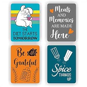Buy EasyWallPrints Spice Things Up Set of 4 Acrylic Fridge Magnets Home ...
