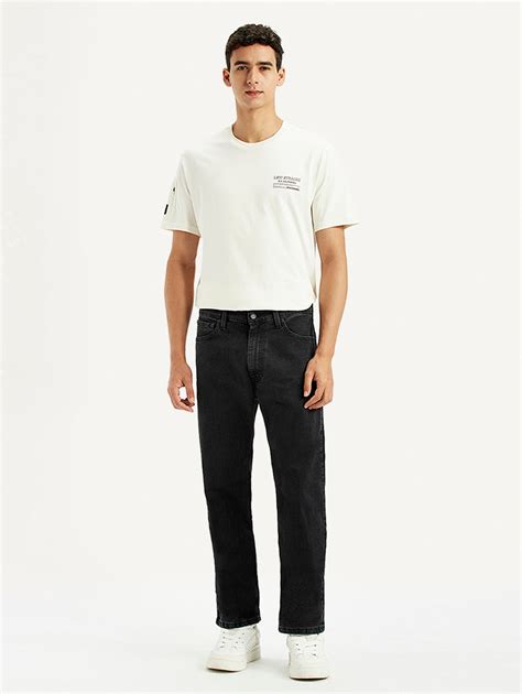 Men's 555 Black Loose Fit Mid Rise Jeans – Levis India Store
