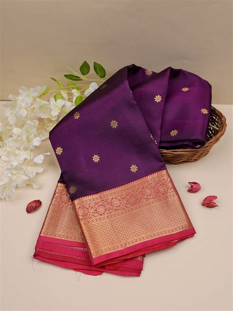 Purple And Pink Pure Silk Mixed Saree - G58 – JP Silks