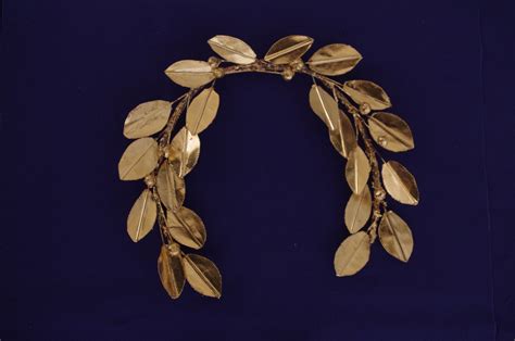 Golden Laurel Wreath Crown With Fruit Berries Ancient Greek Style Bay ...