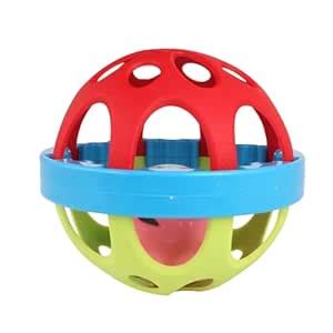Biggie Ball Colorful Baby Rattle Toy – Safe Non-Toxic Learning Ball for ...