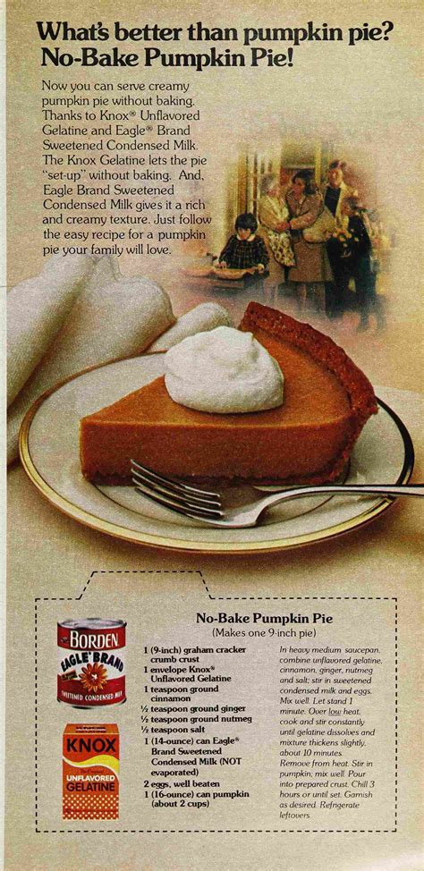 Borden Condensed Milk and Knox Unflavored Gelatine with No-Bake Pumpkin ...