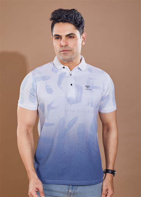 Men's Printed Polo T-Shirt-Denim – PRORIDERS