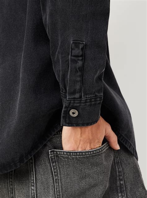 Buy Men Oversized Faded Denim Shirt Online at just Rs. 1499.0 ...