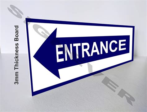 Buy SIGN EVER Entrance Left Side Sign Board Bank Office Hospital School ...