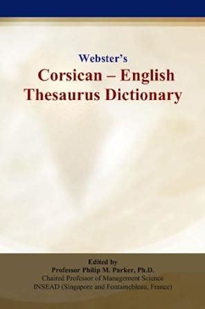 Buy Webster’s Corsican - English Thesaurus Dictionary Book Online at ...