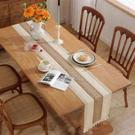 Buy Table Runner, Gray Burlap Table Runners Modern Farmhouse Table ...
