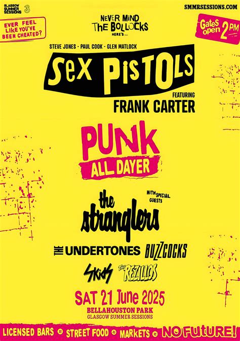 FRANK CARTER & SEX PISTOLS 2025 Tour: GLASGOW Poster