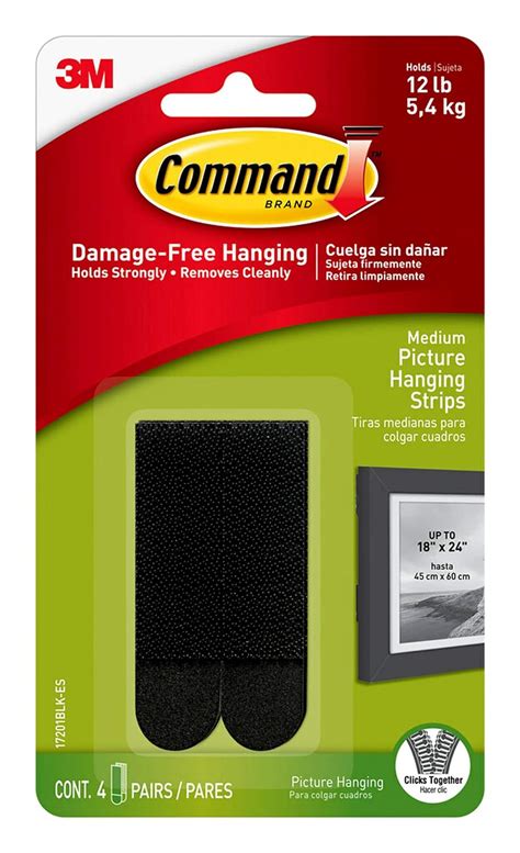 3M Command Medium Picture Hanging Strips, Holds 5kg, Damage Free, Heavy ...
