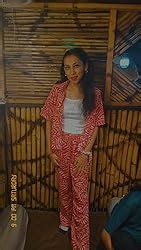 Buy Serein Fashfun Women's Co-ord Set (Red Animal Printed Crepe Crop ...