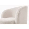 West End Dining Chair - Ivory Borg - Black Base