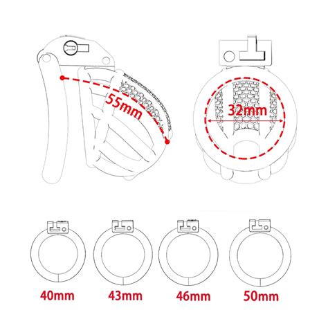 Mini Male Chastity Cage With Curved Ring Lock Ring – Sissy Lux
