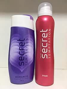 Secrett Temptationn Romance Talcum Powder 100gm & Pink Deodorant 150ml ...