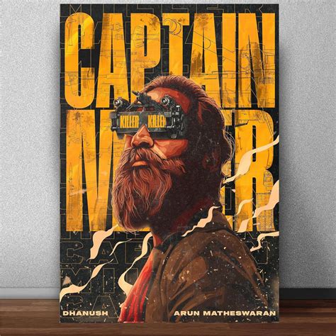 AROA Posters Of Killer Killer Captian Miller Dhanush For Cinema Lovers ...