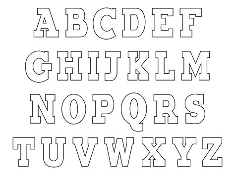 Big Alphabet Stencils - 10 Free PDF Printables | Printablee