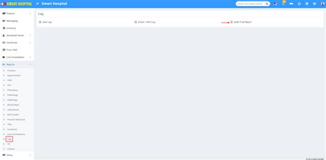 Audit Trail Report - Smart Hospital : Hospital Management System by QDOCS