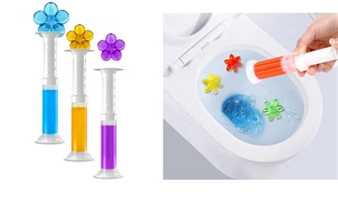 Toilet Cleaner-Bathroom Cleaner-Toilet Refills-Flower Toilet Gel Stamp ...