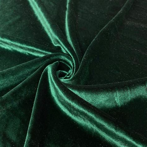 Bini Fabrics Dark Green Velvet Dress Fabric Plain Velvet Material 44/45 ...