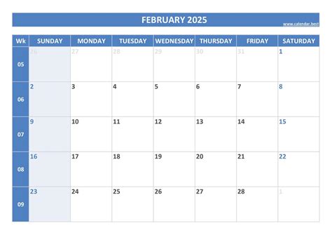 Blank Calendar For February And March 2025