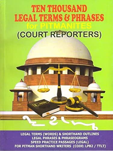 Amazon.in: Buy Ten Thousand Legal Terms & Phrases (COURT REPORTERS ...