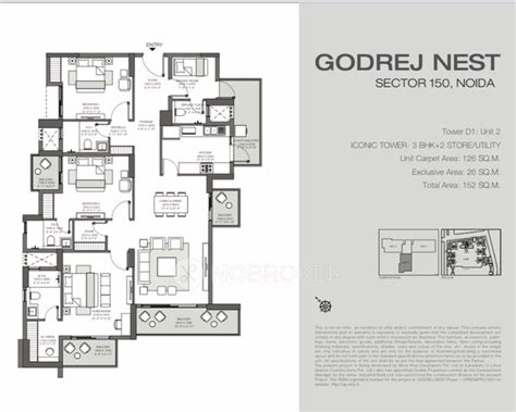 Godrej Nest, Noida Sector 150 - Without Brokerage Semi-furnished 3 BHK ...