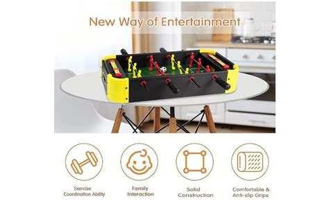 "Table Top Foosball Big Set for Kids and Adults | Portable Mini Soccer ...