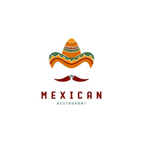 Premium Vector | Mexican taco restaurant logo design with sombrero hat ...