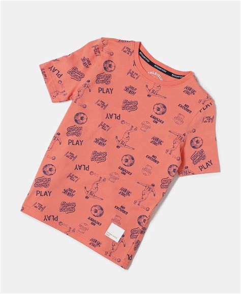 Buy Boy's Super Combed Cotton Printed Half Sleeve T-Shirt - Assorted ...