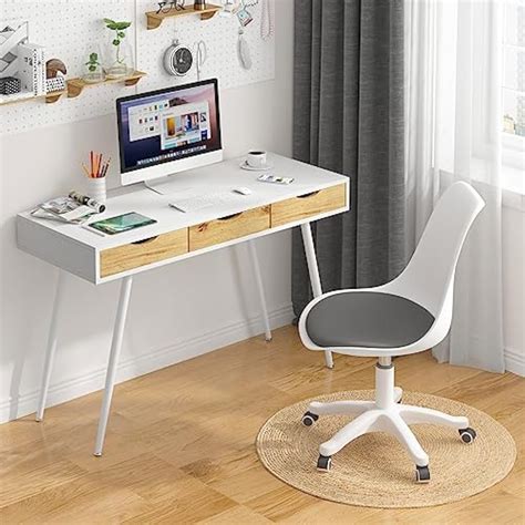 SDHYL Computer Desk, 43 inches Office Desk with Drawers, India | Ubuy