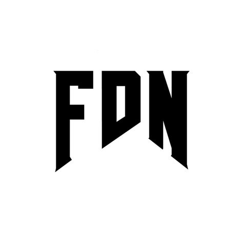 Fdn letter logo design for technology company fdn logo design black and ...