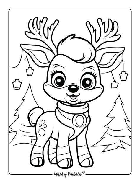 Reindeer Coloring Page Printable