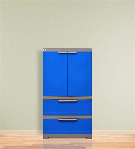 Nilkamal Freedom FMDR2B with Drawer Plastic Cabinet Blue, 2 Doors ...