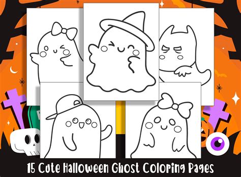 Cute Ghost Coloring Pages