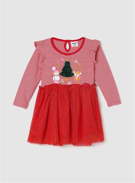Buy Girls Striped A-line Dress with Long Sleeves Online at just Rs. 499 ...