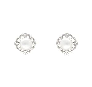 Sri Jagdamba Pearls Forever White Pearl Earrings for Women and Girls ...