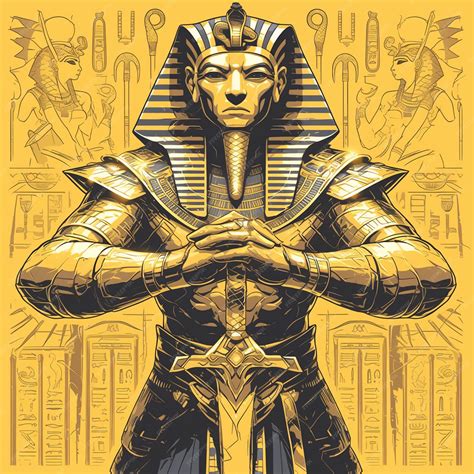 Egyptian Man in Pharaohs Attire at Historical Reenactment | Premium AI ...