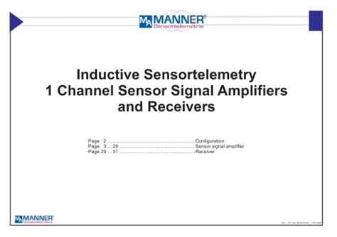 Manner sensor telemetry - Manner Sensortelemetrie - PDF Catalogs ...
