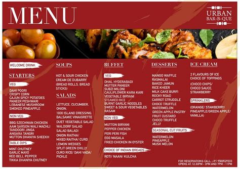 Menu at URBAN BAR-B-QUE, Coimbatore, 2/2
