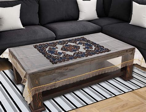 Buy OrientalWeavers Combo of PVC Transparent Center Tea Table Cover 40 ...