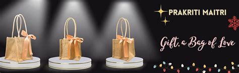 Prakriti Maitri 5/5/5 Inch Mini Gift Bags with Ribbon - Perfect Wedding ...