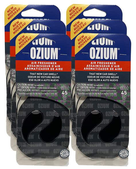 Ozium Paper Membrane Hanging Car Air Freshener - New Car Scent, 6 Packs ...