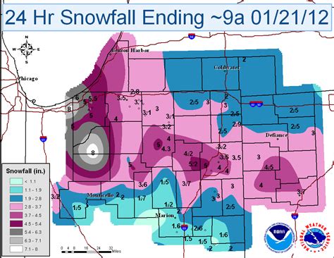 January 20th Snowfall