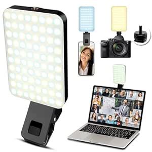 80 LED High Power Rechargeable Clip Fill Video Conference Light with ...