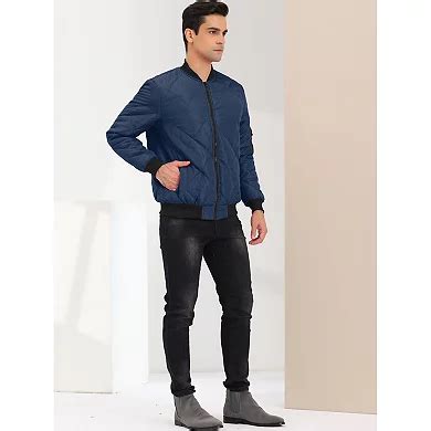 Men's Puffer Coat Lightweight Zip Up Quilted Baseball Bomber Jacket