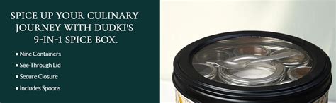 dudki 9 in 1 Herbs & Spice | Stainless Steel Handcrafted Spice Box ...