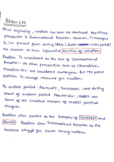 Classical realism - Political science - Studocu