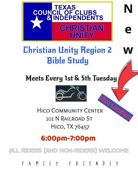 HICO Location Biker Bible Study, Hico Community Center, 6 February 2024 ...