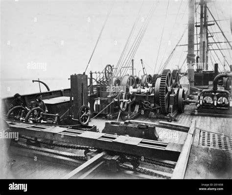 Great eastern ship cable Black and White Stock Photos & Images - Alamy